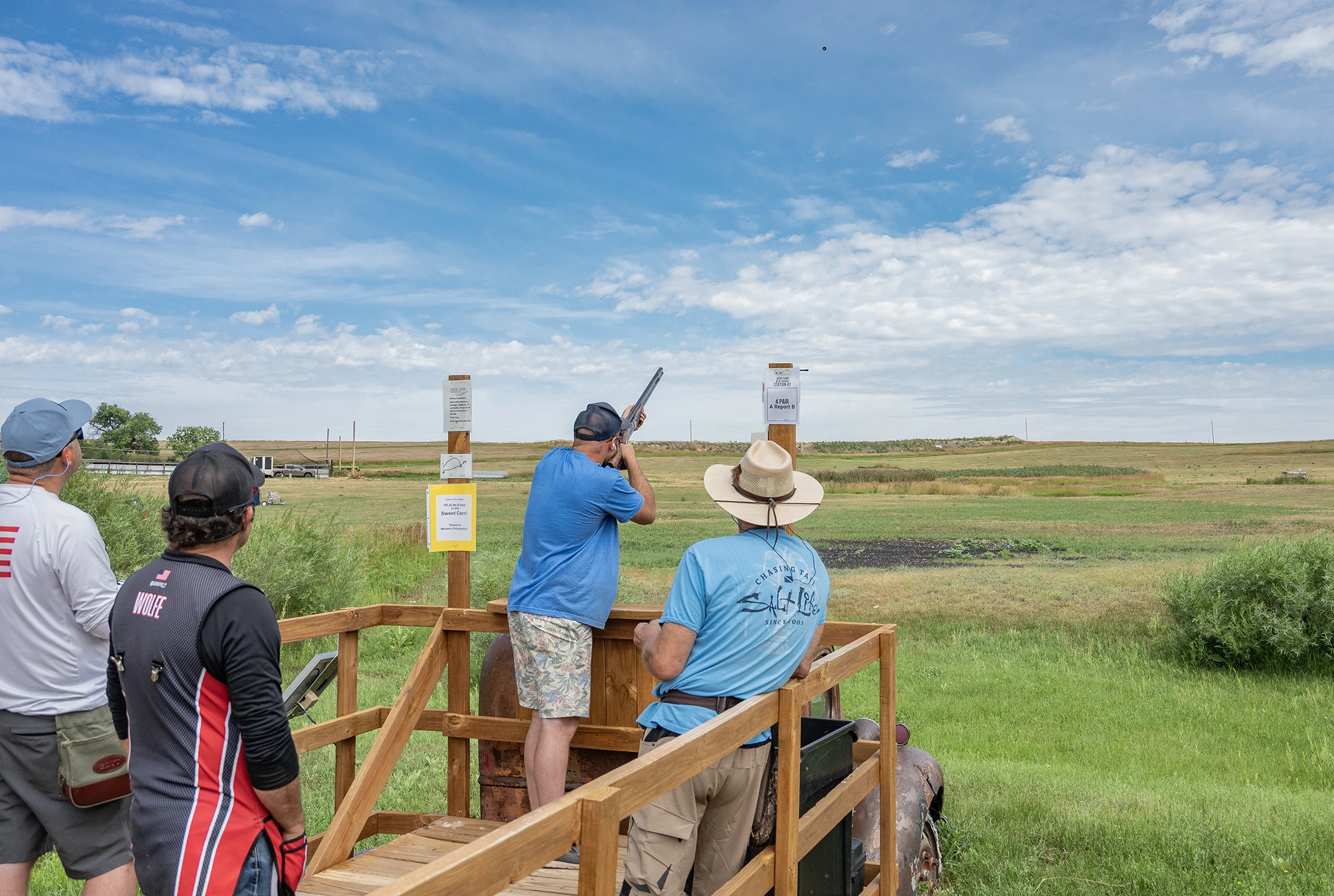 Shooters at a Belt Buckle Challenge event